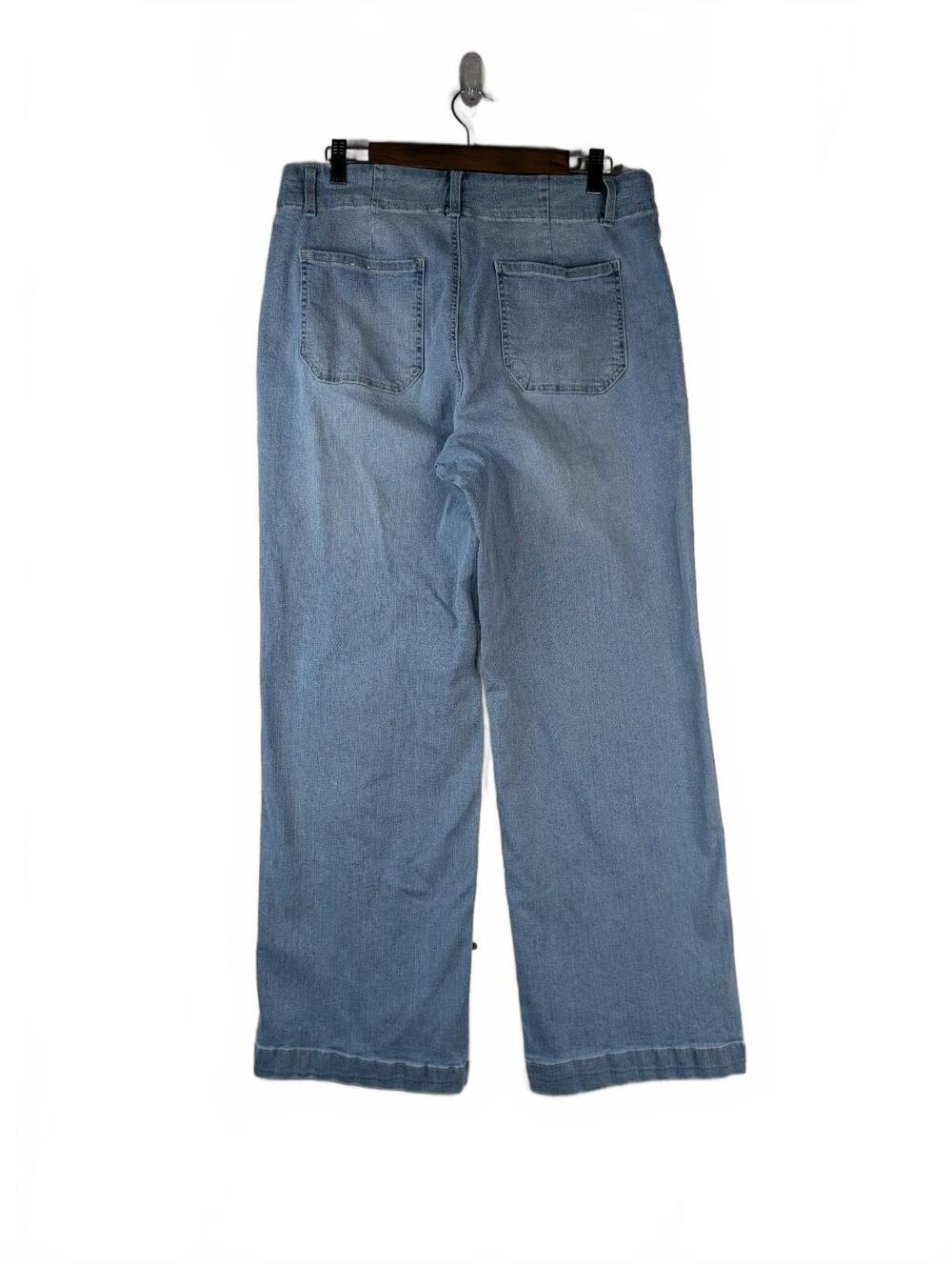 d.jeans Retro Mid Rise Core Wide Leg Jeans Size 14 - Picture 3 of 6